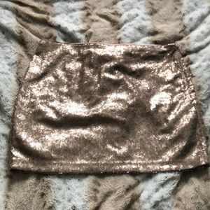 NWT GAP Gold Sequin Mini Skirt